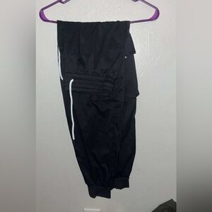 SHEIN Black Track Pants with White Accents